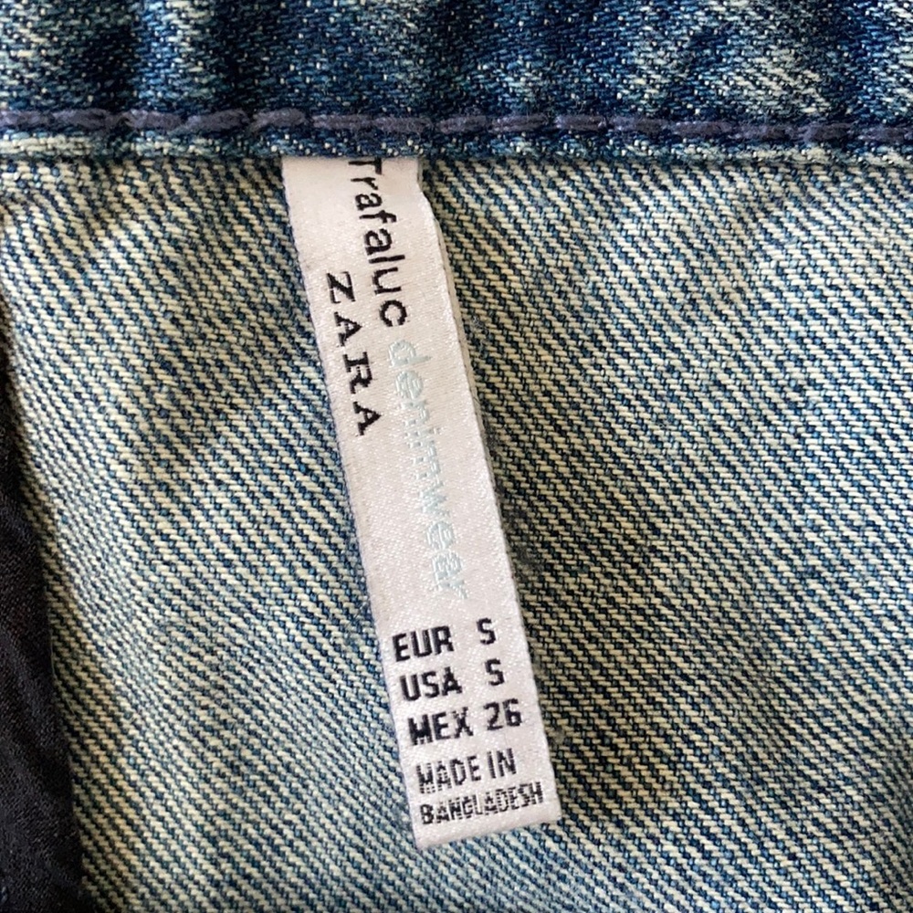 Zara denim frayed skirt - Picture 5 of 5